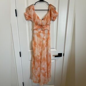 Petal & Pup Orange Tie-Dye Dress